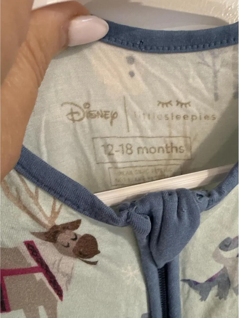 Disney Little Sleepies 12-18 Months Frozen Pajama Onesie OLAF
